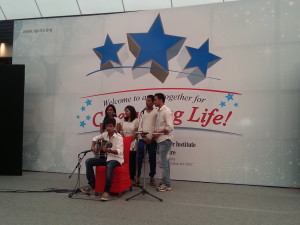 Childhood Cancer survivors performing in Celebrating Life by Rajiv Gandhi Cancer Institute and Research Centre