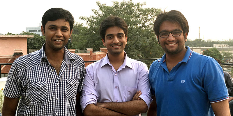 Curofy's founders (Mudit Vijayvergiya, Nipun Goyal & Pawan Gupta)