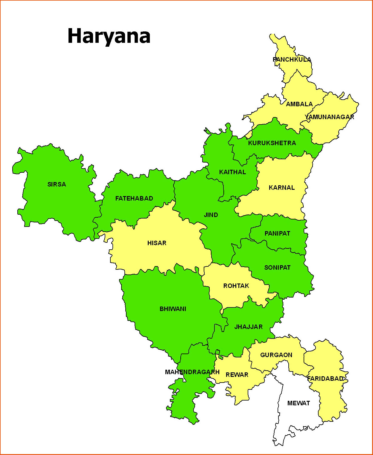 Haryana Map 