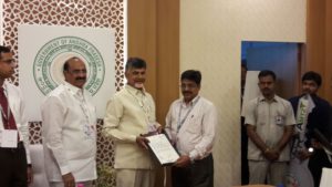 Chandrababu Naidu meeting Elets' official in Vizag city