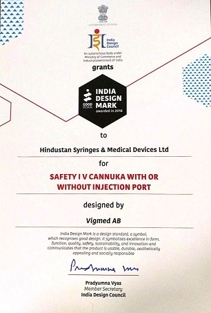 Hindustan Syringes and Medical Devices gets India Design Mark