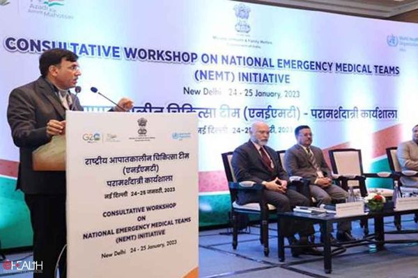 Union Health Minister addresses a consultative workshop on developing a national framework for emergency medical teams