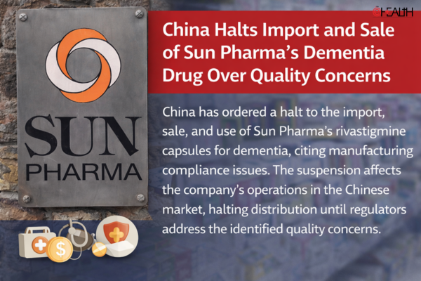 China Halts Import and Sale of Sun Pharma’s Dementia Drug Over Quality Concerns